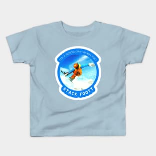 It's a Good Day when you Stack Footy (snowboarder) Kids T-Shirt